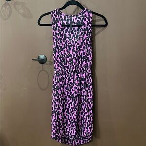 Audrey 3+1 Pink and Black Spotted Dress
